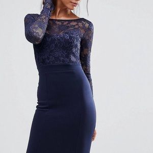 ASOS Navy blue Maxi Dress